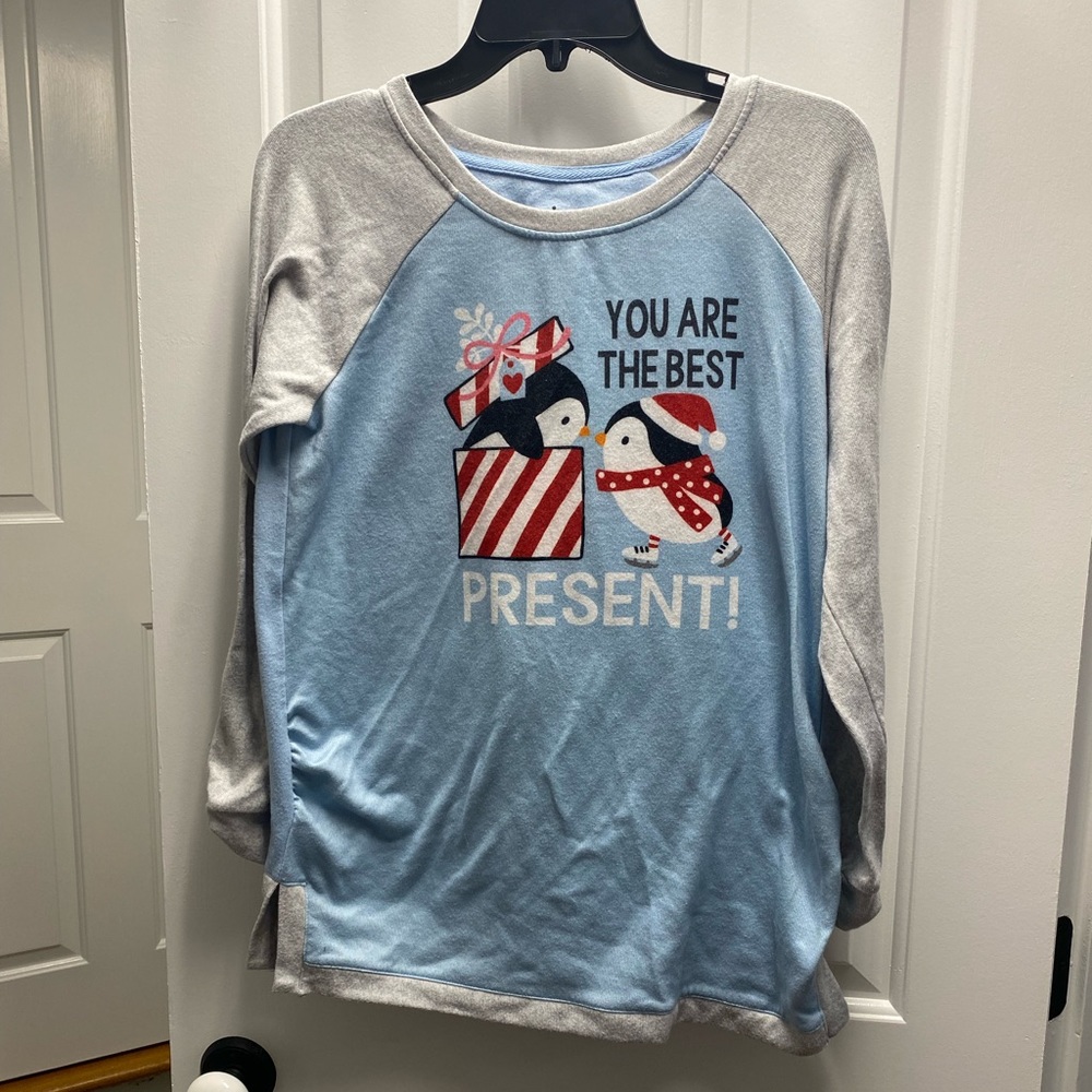 Penguin pajama top maternity XS